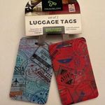 NWT Travel Luggage Tags Passport Stamp Logo Blue Photo 0