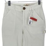 Marine layer  Maya Slim Straight Crop Leg‎ Utility Pant Painter White Size 0 NWT Photo 3