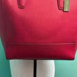 Coach  Cherry Red Leather Satchel Photo 5