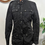 DKNY  Active Black Nylon Utility Jacket Women's Collared Lightweight‎ Coat Photo 0