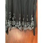 Taboo Black Empire Waist Chiffon Beaded Knee Length Dress Small Whimsygoth Y2K Photo 5
