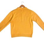 VTG 3D Floral Embroidered Orange Ribbed Knit Long Sleeve Pullover Jumper Sweater Size undefined Photo 1
