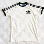 Adidas White 3 Stripes Trefoil TShirt Photo 0