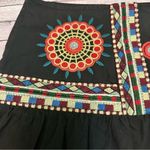 Desigual  Black Skirt  with Colorful Embroidery Size 40 Photo 6