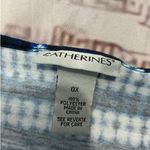 Catherines  Tee Shirt Womens 0X 14/16 Short Sleeves Geometric Cut Out Neck Photo 1