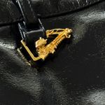 Versace  Vinyl Midi Skirt Medusa Head Gold Buttons Black IT 40 US 4‎ Photo 9