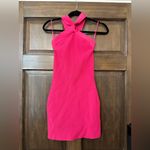 Aritzia  Barton Sculpt Knit Cross Hot Pink Mini Dress Size XS Photo 3