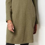 J Jill Dress M Cotton Waffle Knit Olive Green Lagenlook Lounge Relaxed‎ Pockets Size M Photo 0