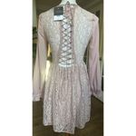 Topshop Lace Detail Mini Tie Dress Women's Size 4 Photo 6