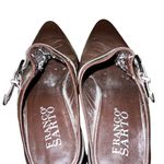 Franco Sarto brown leather mules with wooden heel size 9 Photo 2
