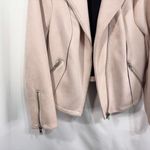 Torrid Plus Size 2X Suede Moto Jacket Light Pink Full Zip Long Sleeve 1642 Photo 9