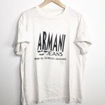 𝅺ARMANI jeans by Giorgio or Marnee graphic distressed T Photo 11