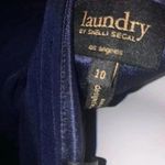 Laundry by Shelli Segal Little Navy Blue Stretch Midi Dress size 10 Photo 3