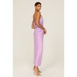 SUBOO Purple Cupro Andy Slip Style Sleeveless Asymmetrical Ruched Dress size M Size M Photo 1