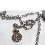 Liz Claiborne Vintage  Gray Teardrop Beveled Rhinestones 15" Silver Tone Necklace Photo 3