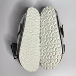 Birkenstock Arizona Metallic Leather Soft Footbed Sandals in Silver Photo 8