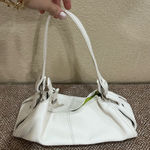 Reaction Kenneth Cole Vtg Kenneth Cole Reaction White Leather Rectangular Y2K Handbag Grunge Preppy Photo 0