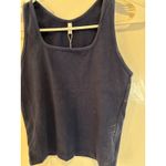 Reoria XS Blue Crop Top Tank Sleeveless Square Neck Casual Active Basic Photo 1