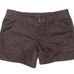 The Limited  Drew Fit Chino Shorts Women’s 4 Dark Brown Patch Pockets Stretch Photo 0