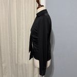 idem Ditto  Black Ruched Front Long Sleeve Collared Button Down Gothic Shirt M Photo 5