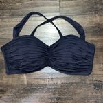 Bleu Rod Beattie NWOT Kore Underwire D Cup Shirred Bandeau Bikini Top Photo 1