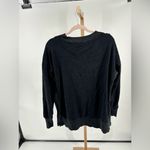 Aerie  black brushed fleece long sleeve sweatshirt with side splits size small Photo 15