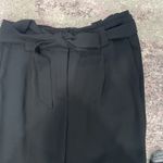 EXPRESS  Women’s Black Waist Tie High Waisted Paperbag Ankle Pant Sz 6R Photo 4