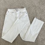 Abercrombie & Fitch  White Ultra High Rise Ankle Straight Jeans Photo 7