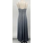 Vintage 90s Y2k Ombre Gown Formal Prom Floral Glitter Silver Gray Black XS 0/2 Photo 6
