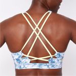 SoulCycle Soul by  Looped X Back Tiedye Sports Bra Blue White Neon Yellow Photo 1