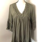 Tantrums Embroidered Eyelet Bell Sleeve Mini Dress Size M Photo 0