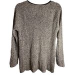 Eileen Fisher Black/Cream Marled Wool/Linen Blend Sweater F4N5 Women’s Medium Photo 4