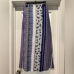 Chico's Chico’s Blue & White Patchwork Maxi Skirt Size 0 (Fits 4-6) Boho Travel Resort Photo 3