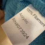 Ming Wang  teal and black woven pattern knit jacket cardigan Size Large Photo 5