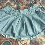 Hot Topic Trendy Pleated Denim Mini Skirt Size M Y2K 90s Indie Streetwear Jean Skater Photo 1