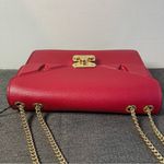 Fendi Chain Bug Crossbody Bag in Red Pebbled Calfskin Leather - Preowned Photo 9