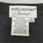 PAPELL BOUTIQUE EVENING Black Silk Beaded Cardigan Size L Size L Photo 8