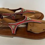 Madden Girl Steve Womens 8.5M Faux Leather Beaded Back strap Thong Sandals Boho Photo 10
