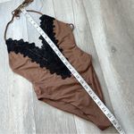 Blue Life  Revolve Mirage Halter One Piece Swimsuit Brown (small) crochet beach Photo 5