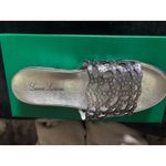 Lauren Lorraine , silver sandals, delicate beaded front. Size 9 NEW WITH TAGS Photo 2