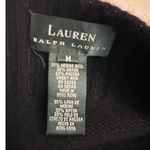 Ralph Lauren Lauren  Black Midi Knit Long Sleeve Dress Size Medium Photo 4