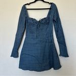 House Of CB  'Malika' Blue Tartan Corset Mini Dress‎ NWOT size M Plus cup Photo 3