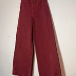 Gorman Wide Leg Pants Dark Red Burgundy High Rise Crop Ankle AU 6 US Size 2 Photo 0