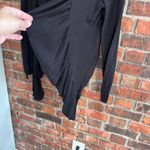 cupio  womens open front asymmetrical lightweight cardigan black L Photo 1