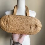 Draper James  Woven Small Straw Tote Bag Interior Pocket Photo 2