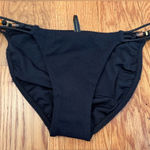 Vix Paula Hermanny ViX Swimwear Paula Hermanny Black Bikini Bottoms with Beading Size M Photo 0