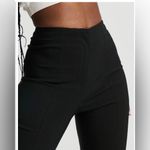 Topshop NWT Black Highwaisted Bengaline Flared Pant With Side Splits Size 12 Photo 7