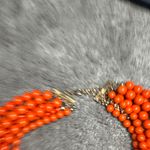 Orange Beaded Necklace & Earring Set Photo 2