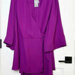City Chic Size Small/ US 16 Shibara Vibes Magenta Purple Wrap Top Photo 0