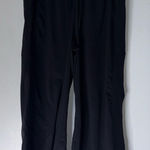 Athleta  Wide Leg Crop Pull Over Tie Waist Pants Black 12P Photo 0